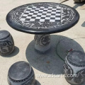 Stone garden decorated with peony stone table